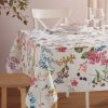 Fortuna stain resistant floral square tablecloth