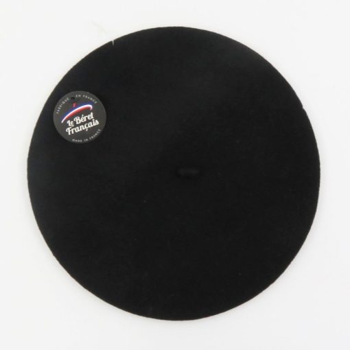 Black French beret flat