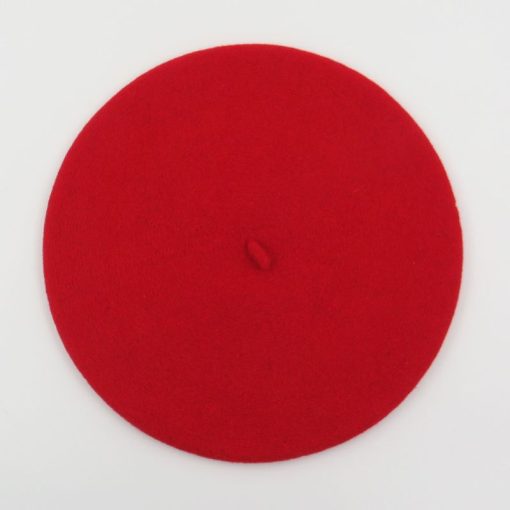 Red French beret flat