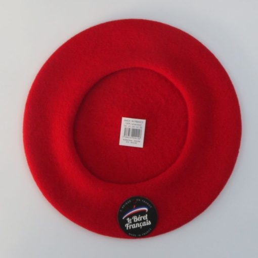 Red French beret wool