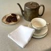 White linen cocktail napkins