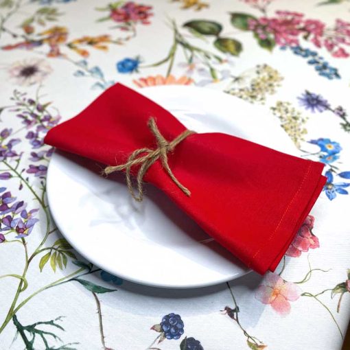 Cherry Cotton Napkin on Fortuna