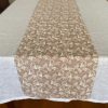 Maidenhair Blush linen table runner