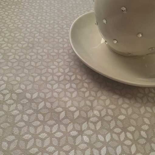 Latte Leaf Stain Resistant Tablecloth