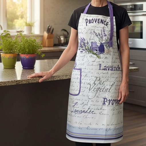 Lavender French Cotton Apron Kitchen
